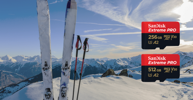 Met een micro SD kaart kun jij je hele wintersport reis vastleggen. Dit kan met een GoPro camera en smartphone.