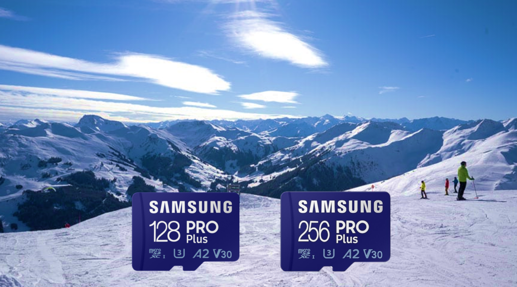 Maak gebruik van een micro SD kaart voor jouw smartphone. Hiermee kun jij alle beelden gemakkelijk opslaan van jouw wintersport reis.