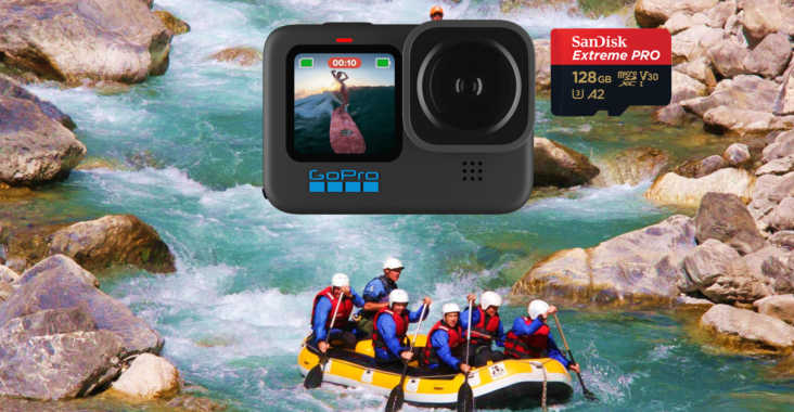 Met de GoPro HERO 10 en SanDisk Extreme Pro kun jij altijd alle avonturen terugkijken.