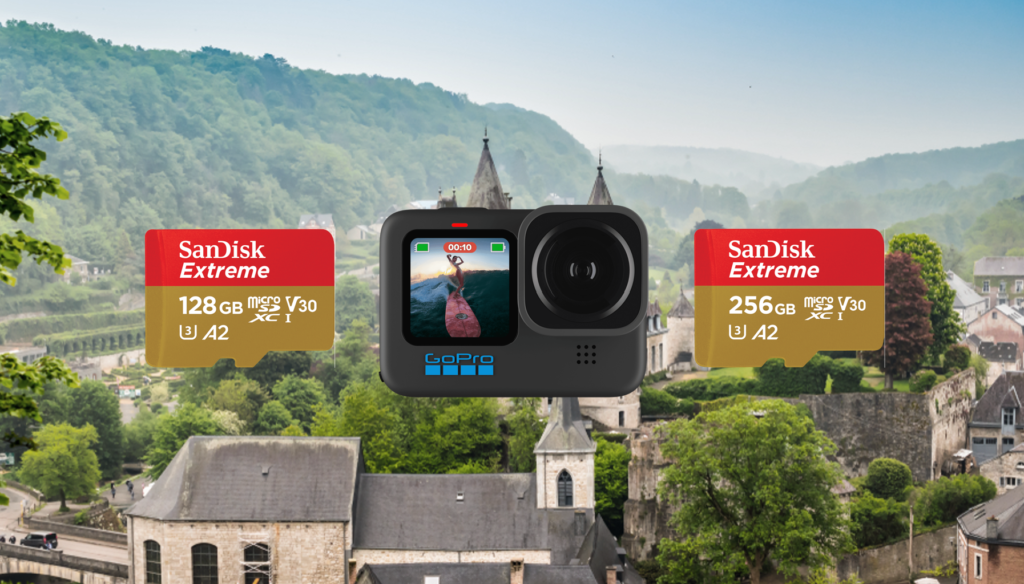 De SanDisk Extreme micro SD kaart is een goede geheugenkaart dat je kunt gebruiken voor jouw avonturen met de GoPro HERO 10.
