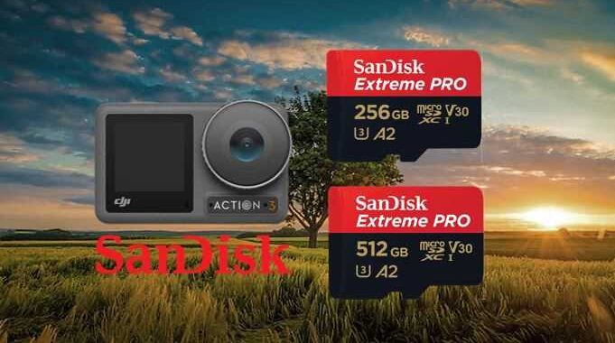 Met de DJI Osmo Action 3 en een micro SD kaart schiet je geweldige beelden, zoals met de SanDisk Extreme Pro micro SD kaart.