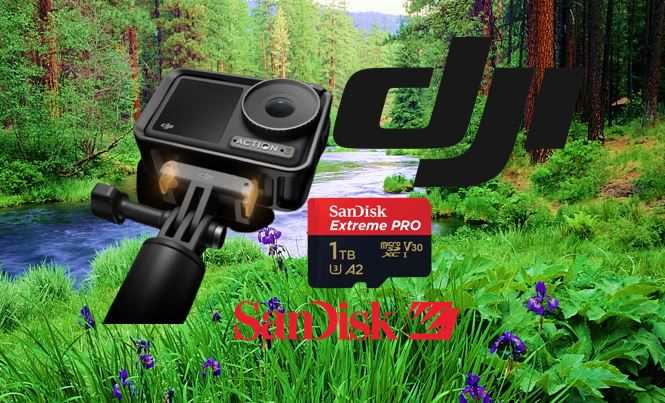 Met de DJI Osmo Action 3 en de SanDisk Extreme Pro micro SD kaart ga je voorbereid op pad!
