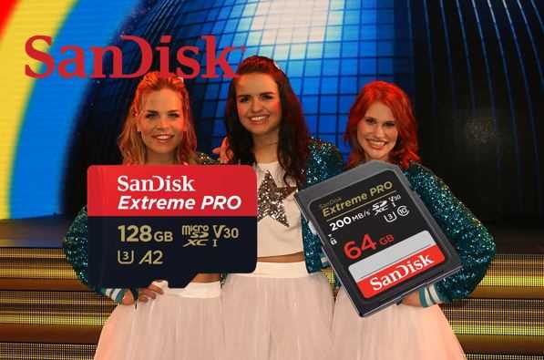 Geniet van de beste nieuwe K3 shows. Gebruik SanDisk geheugenkaarten om beelden te bewaren tijdens shows.