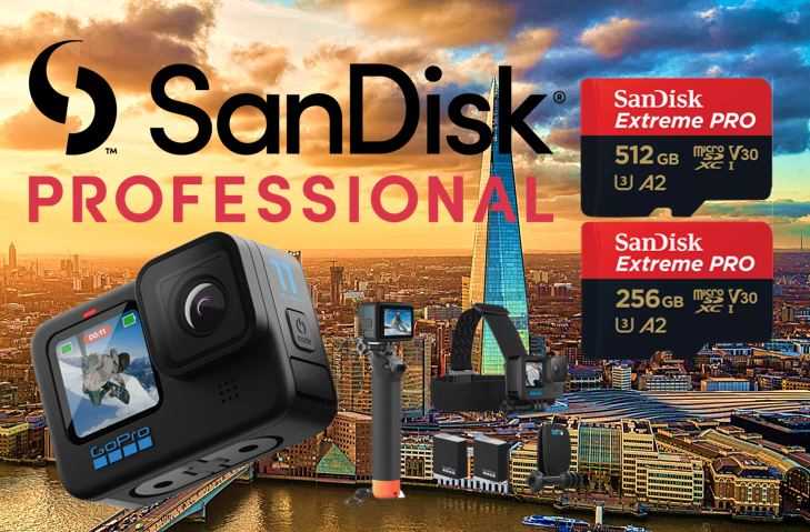 Gebruik SanDisk Extreme Pro micro SD kaarten in jouw GoPro camera.